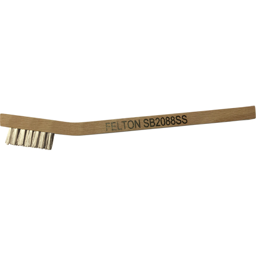 Petites brosses de nettoyage, Acier inoxydable, 3 x 7 rangs de fils, Longueur 7-3/4" - Felton Brushes SB2088SS