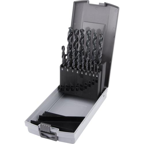 Jobber Length Drill Bit Set, 15 Pieces, High Speed Steel - Precision 5995533