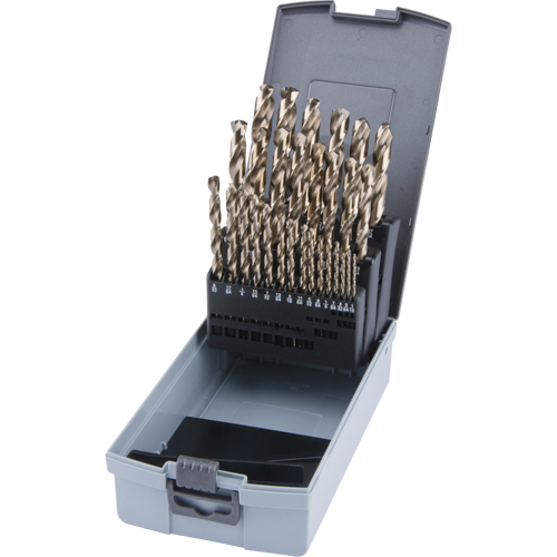 Jobber Length Drill Bit Set, 29 Pieces, High Speed Cobalt - Precision 5995620