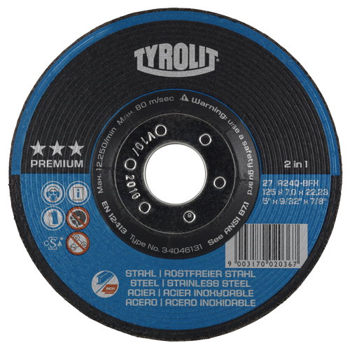 Meule, 6" x 9/32", Arbre 7/8", Type 27 - Tyrolit 34046132