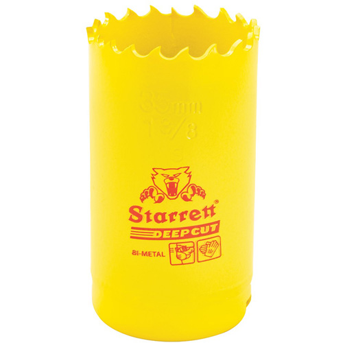 Scie &agrave; cloche bim&eacute;tal 1-3/8", 1-3/8", Profondeur de la coupe 2", Bim&eacute;tal - Starrett DCH0138-G