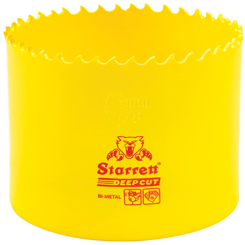 Scie &agrave; cloche bim&eacute;tal 2-7/8", 2-7/8", Profondeur de la coupe 2", Bim&eacute;tal - Starrett DCH0278-G