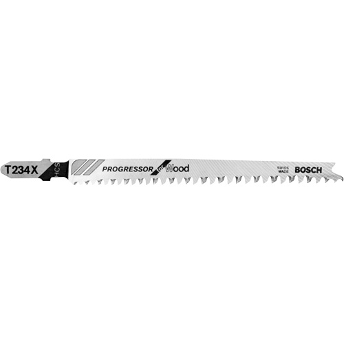 Lame de scie sauteuse, Acier &agrave; haute teneur en carbone, Tige en T, 4-5/8" lo, 8-12 dents par pouce - Bosch T234X