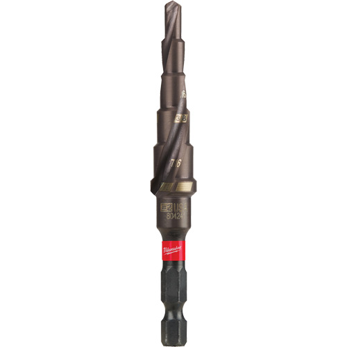 #2 Shockwave Impact Duty Step Drill Bit, 3/16" - 1/2" , 1/16" Increments, Titanium - Milwaukee 48-89-9242
