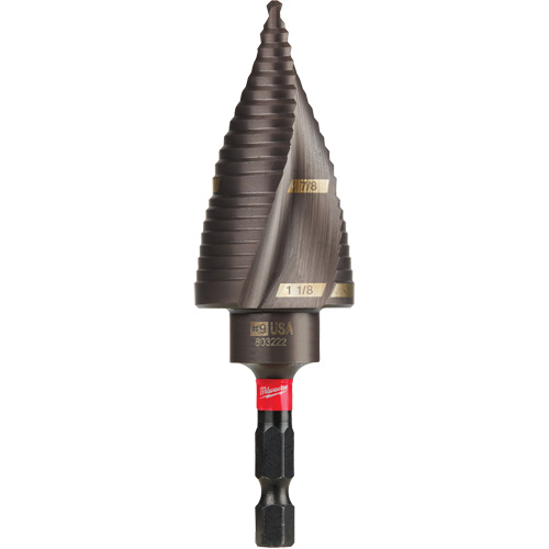 Foret &eacute;tag&eacute; #9 Shockwave Impact Duty, 7/8" - 1-1/8", Incr&eacute;ments de 1/4", Titane - Milwaukee 48-89-9249