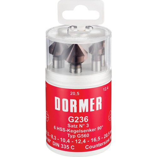 90° Countersink Set, 6 Pieces - Dormer 6521338