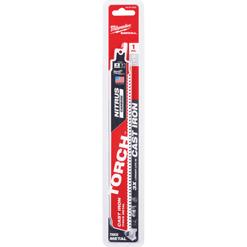Sawzall&reg; Torch Reciprocating Saw Blade, Carbide, 7 TPI, 9" L x 2" W - Milwaukee 48-00-5262CAN