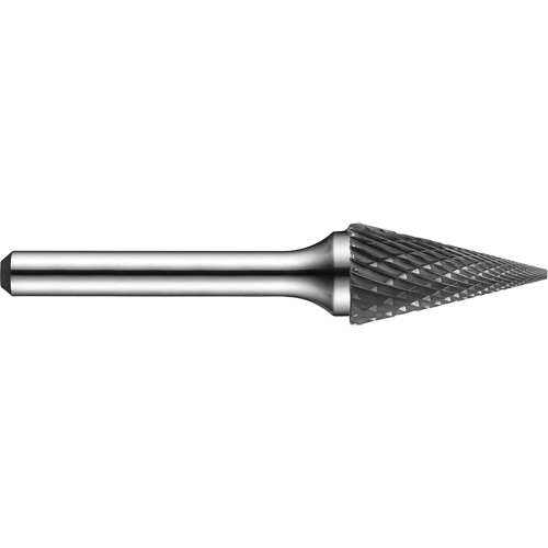 Double-Cut Rotary Burr, SM-50, 1/4" Dia., 1/4" Shank, 1/2" Depth of Cut - Precision 7466369