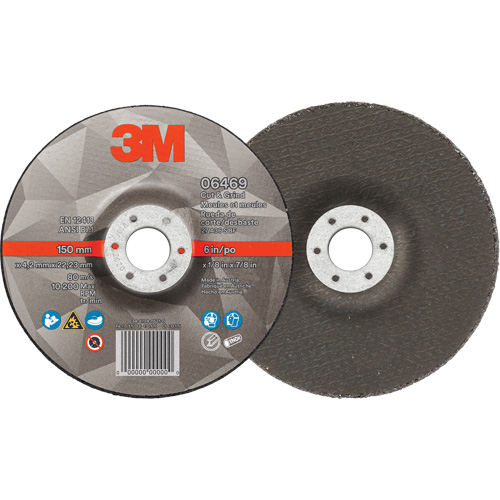 Cut & Grind Wheel, 6" x 1/8", 7/8" Arbor, Type 27, Ceramic - 3M AB06469
