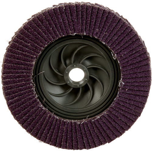 Disque &agrave; lamelles &agrave; changement rapide 769F, 5" x 5/8"-11, Type 27, Grain 40+, C&eacute;ramique - 3M AB05946