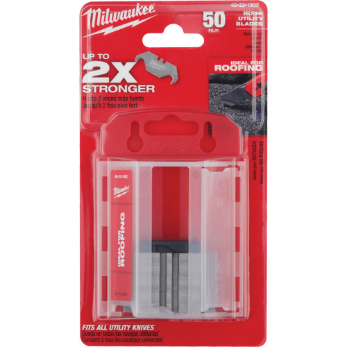 Hook Utility Knife Blades with Dispenser, Single Style - Milwaukee 48-22-1952