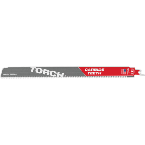 Lame Sawzall Torch, Carbure, 7 Dents par pouce, 12" lo x 1" la - Milwaukee 48-00-5303