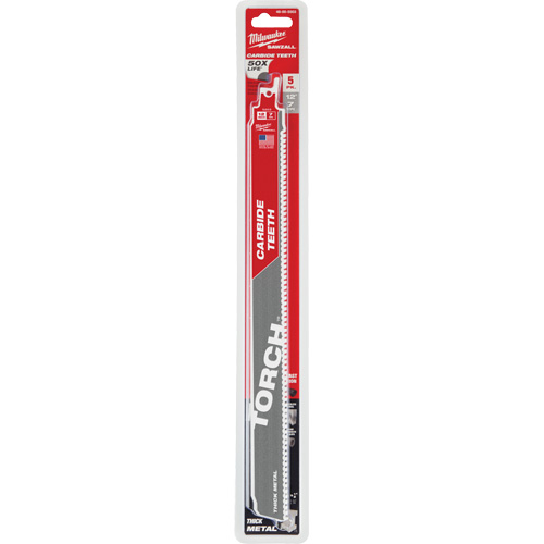 The Torch Sawzall&reg; Blade, Carbide, 7 TPI, 12" L x 1" W - Milwaukee 48-00-5503