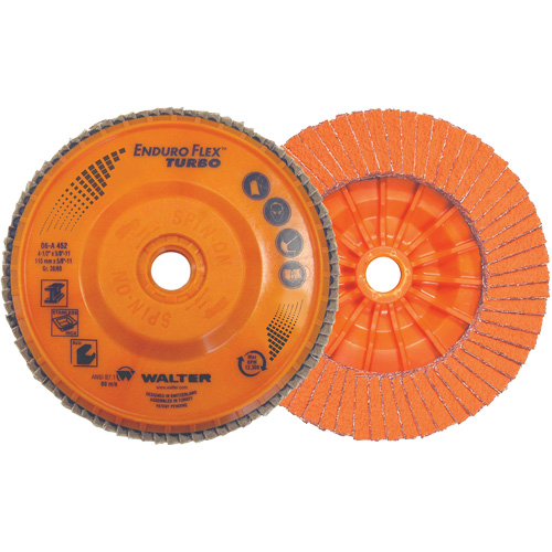 Enduro-Flex Turbo Flap Disc, 4-1/2" x 5/8"-11, 36/60 Grit - Walter Surface Technologies 06A457