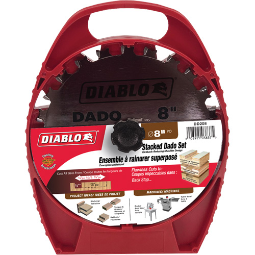 Carbide Stacked Dado Saw Blade Set - Diablo DD208HC