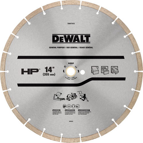 Lame diamant&eacute;e segment&eacute;e &agrave; usage g&eacute;n&eacute;ral HP - DEWALT DW47410