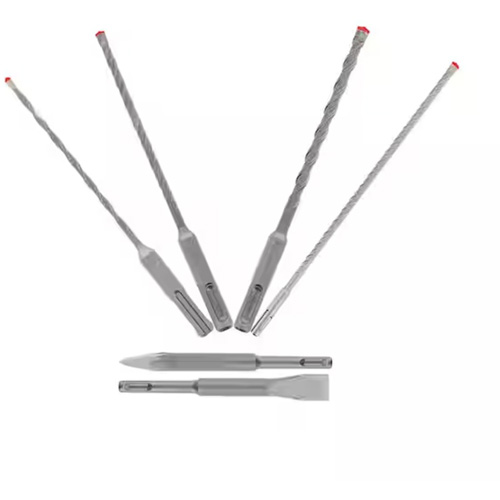 Jeu de forets et burins pour marteau &agrave; t&ecirc;te enti&egrave;rement au carbure &agrave; 4 couteaux SDS-Plus Rebar Demon, 6 morceaux, Carbure - Diablo DMAPL9930-S6