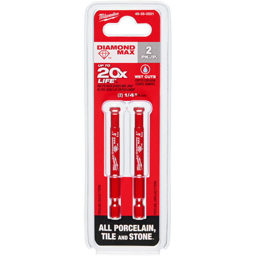 Foret pour scie-cloche Diamond Max, 1/4", Profondeur de la coupe 1-1/2", Losange - Milwaukee 49-56-0501