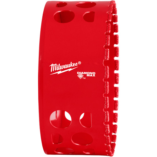Diamond Max Hole Saw Bit, 4", 1-1/2" Depth of Cut, Diamond - Milwaukee 49-56-5684CAN