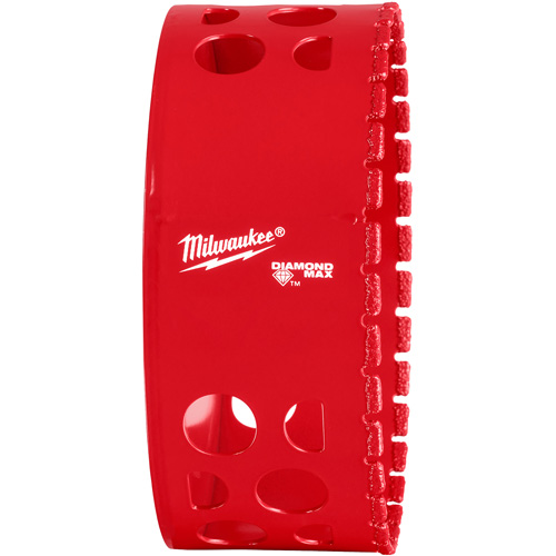 Diamond Max Hole Saw Bit, 4-1/4", 1-1/2" Depth of Cut, Diamond - Milwaukee 49-56-5687