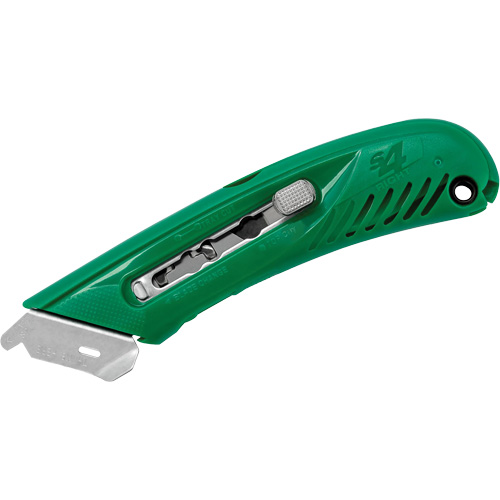 Couteau de s&eacute;curit&eacute; prot&eacute;g&eacute; S4R, main droite, Acier au carbone, Prise en Plastique -  