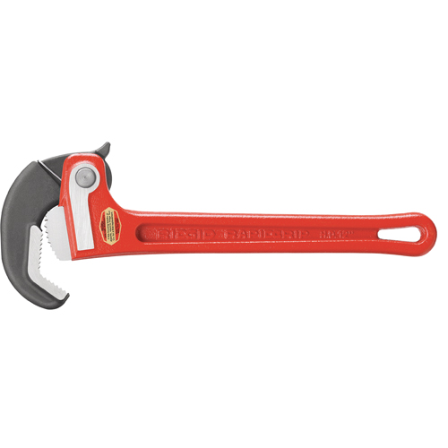 RapidGrip Pipe Wrench, 1" Jaw Capacity, 10" Long - Ridgid 10348