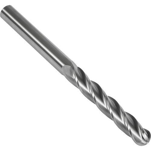 Fraise en bout sph&eacute;rique extra longue 30° S147, 1/2" dia., 6" lo, 4 cannelures, 1/2" tige, Carbure - Dormer 7648899