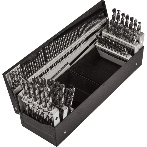 Jobber Length Combination Drill Bit Set, 114 Pieces, High Speed Steel - Precision 5995643