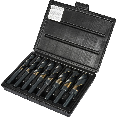 Jeu de forets &agrave; queue r&eacute;duite Silver & Deming, 8 morceaux, Acier rapide au cobalt - Precision 5995682