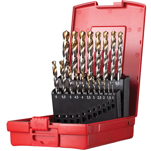 Jobber Length Drill Set, 19 Pieces, High Speed Steel - Dormer 5967607
