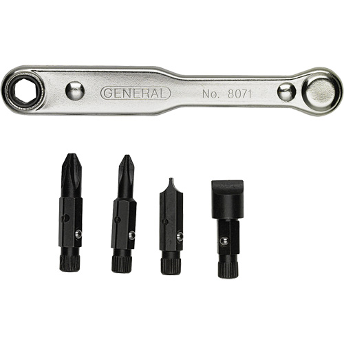 Ratcheting Offset Screwdriver Set, 5 Pcs. - General Tools 8071