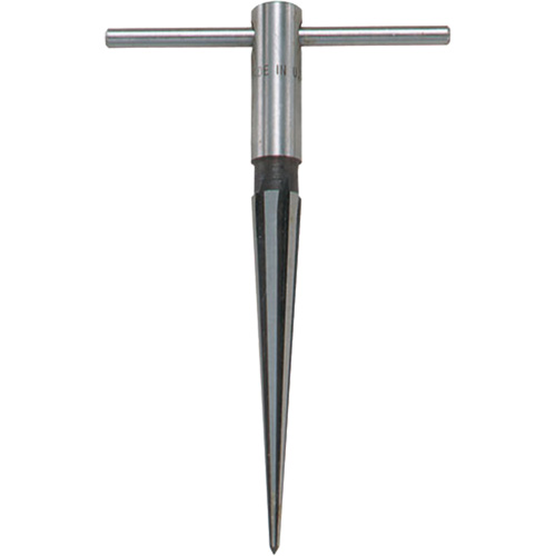 Al&eacute;soir avec manche en T, #130, Cannelure Droit, Acier, Tige Conique - General Tools 130