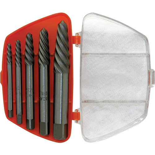 ISE-5 5-Piece Spiral Extractor Set, Chrome Molybdenum - JET 024205