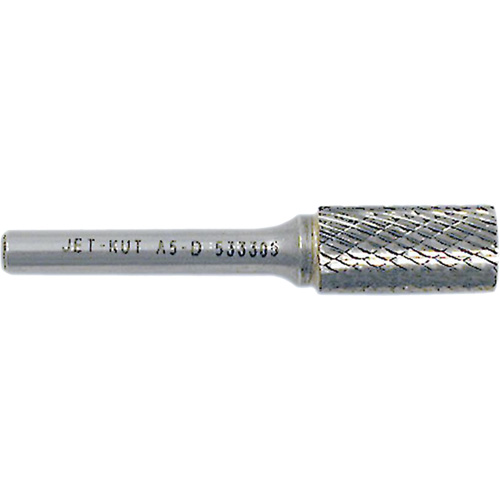 JET-KUT Cylindrical Shape Bur, 3/8" Dia., 1/4" Shank, 3/4" Depth of Cut - JET 533303