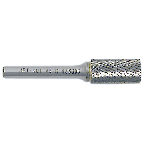 JET-KUT&reg; Cylindrical Shape Burr, 1/2" Dia., 1/4" Shank, 1" Depth of Cut - JET 533305