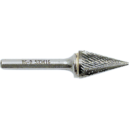 M4-D JET-KUT&reg; Cone Shape Burr, 3/8" Dia., 1/4" Shank, 5/8" Depth of Cut - JET 533414