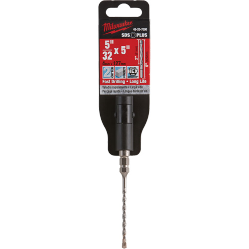 Foret hexagonal 1/4" SDS, 5/32", Tige SDS-Plus, Carbure - Milwaukee 48-20-7196