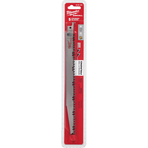 Pruning Sawzall&reg; Reciprocating Saw Blades, Bi-Metal, 5 TPI, 9" L x 3/4" W - Milwaukee 48-00-1301CAN