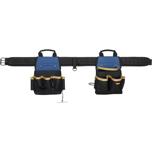 20 Pocket Tool Belt Combo, Polyester, Black - Kuny's EL1609
