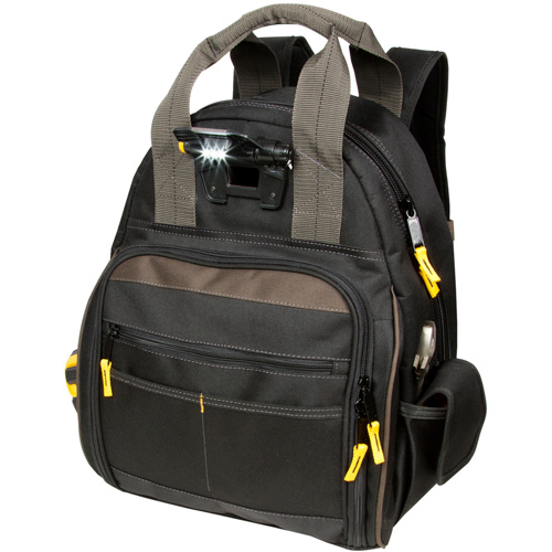 Techgear 53-Pocket Tool Backpack, 16" L x 13-1/4" W, Black, Polyester - Kuny's L255
