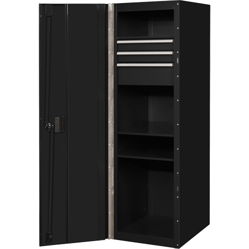 RX Series Side Cabinet, 3 Drawers, 19" W x 25" D x 61" H, Black - Extreme Tools RX192503SLBK