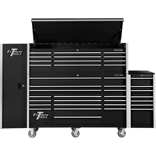 RX Series Side Cabinet, 3 Drawers, 19" W x 25" D x 61" H, Black - Extreme Tools RX192503SLBK