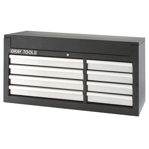 Top Chest - 8 Drawers, 53-3/8" W, 8 Drawers, Black - Gray Tools 99508SB