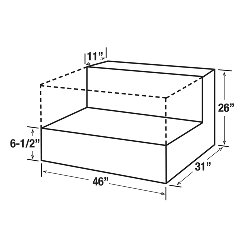 Steel Fuel Transfer Tank, Steel, 85 gal. Capacity, Black - Jobox By Crescent 488002