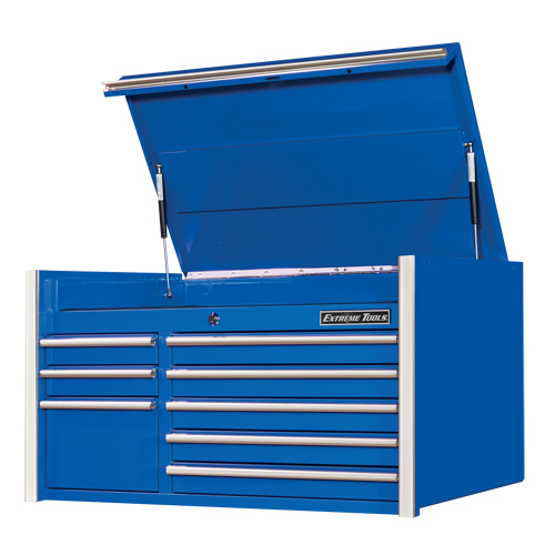 Coffre &agrave; outils s&eacute;rie RX, 41" la, 8 tiroirs, Bleu - Extreme Tools RX412508CHBL