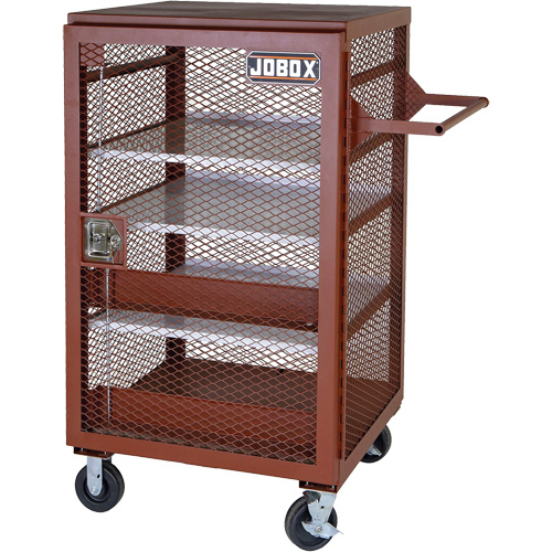 Armoire mobile en treillis, Acier, 22 pi³, Rouge - Jobox By Crescent 1-402990
