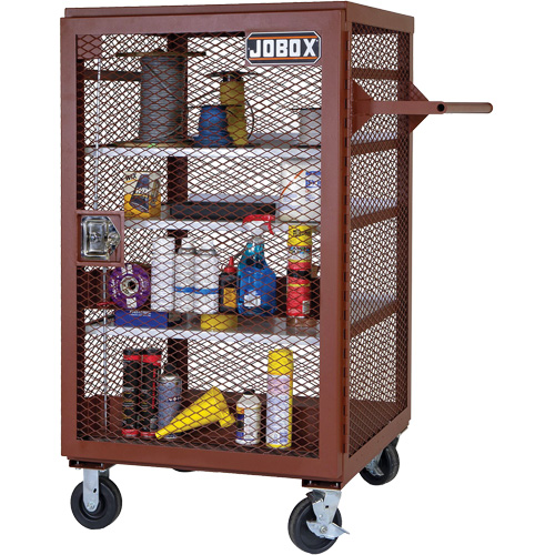 Armoire mobile en treillis, Acier, 22 pi³, Rouge - Jobox By Crescent 1-402990