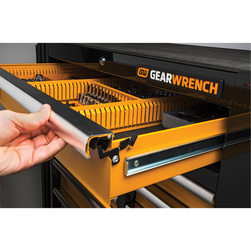 Powered Tool Cart, 11 Drawers, 42-1/2" W x 24-7/16" D x 41" H, Black/Orange - Gearwrench 83169