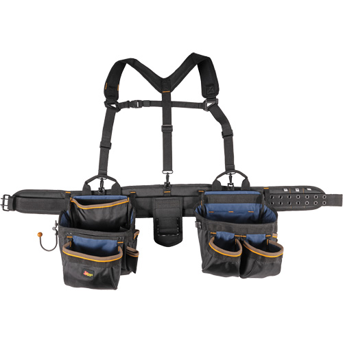 Ceinture &agrave; outils de luxe, Polyester, Noir - Kuny's AP-6714