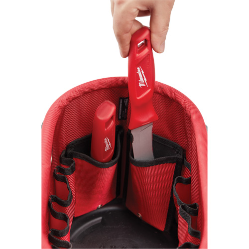 Aerial Utility Oval Bag, Ballistic Nylon, 14 Pockets, Black/Red - Milwaukee 48-22-8276